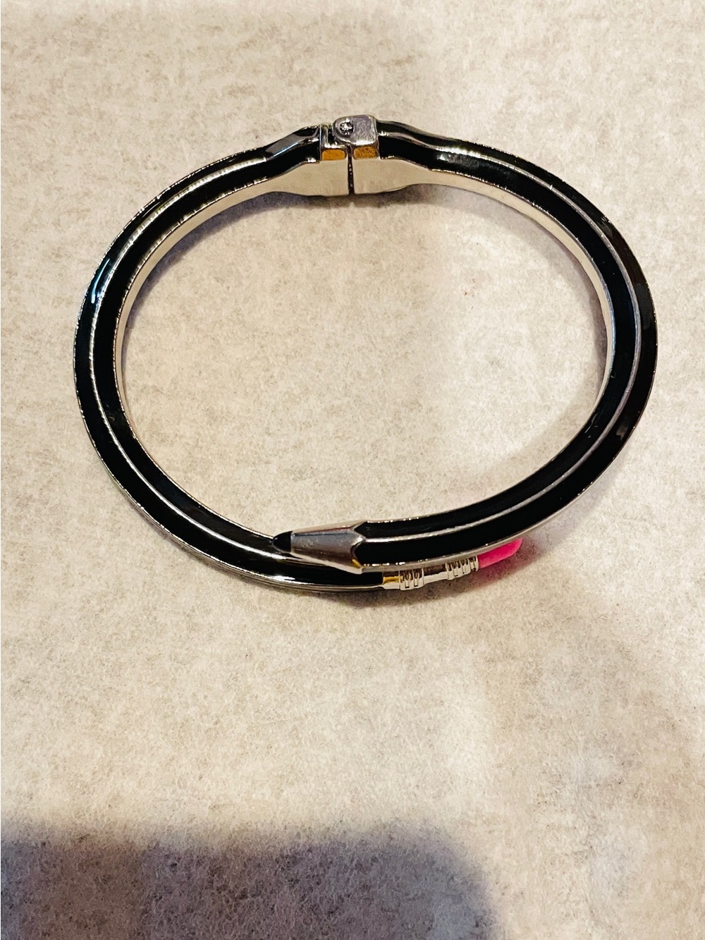 Pencil Bangle Bracelet Black Color Adjustable - Picture 2 of 4